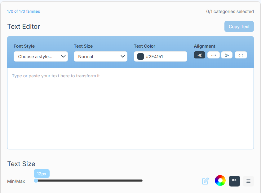 Rich text editor
